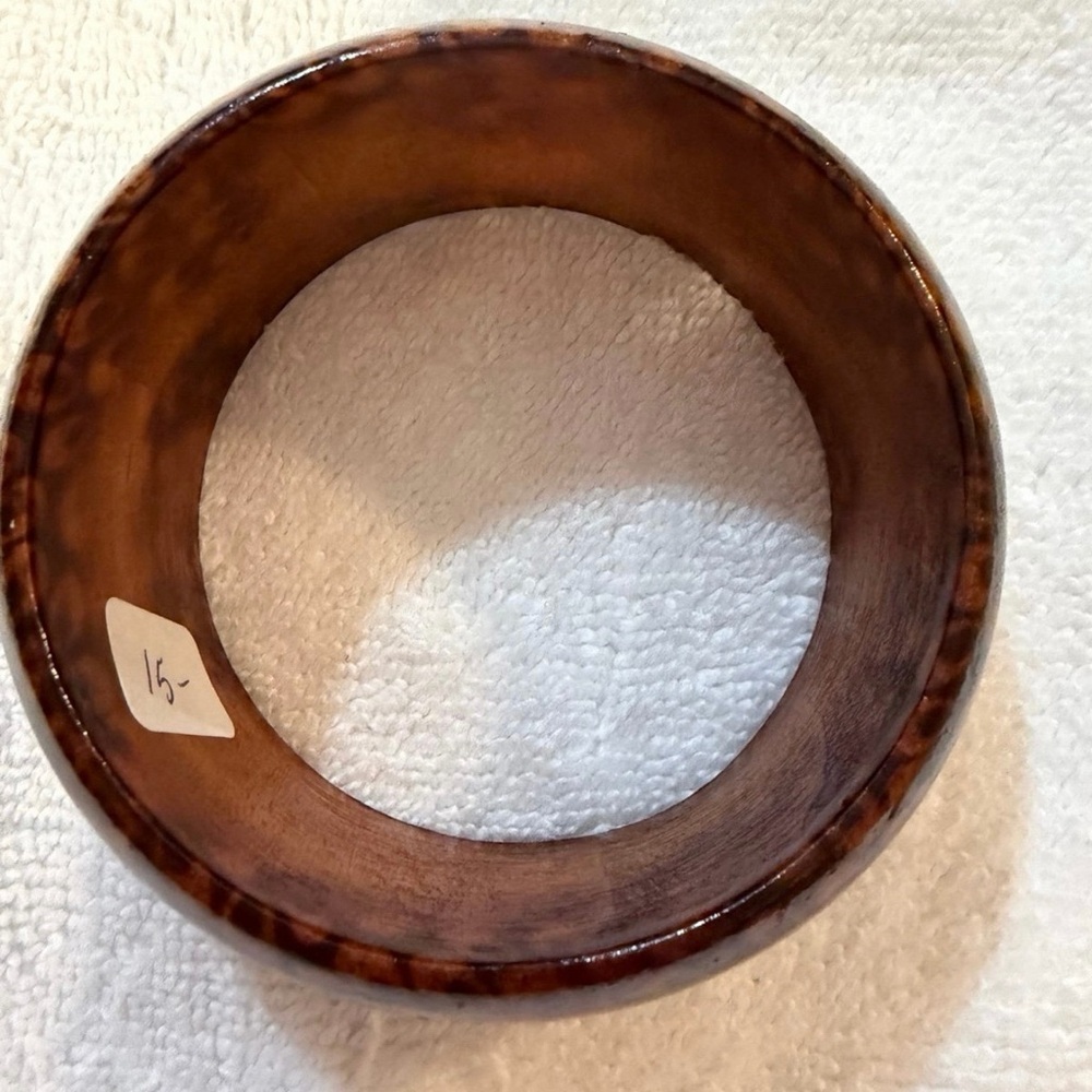 Brown Patterned Bangle Bracelet - image 3